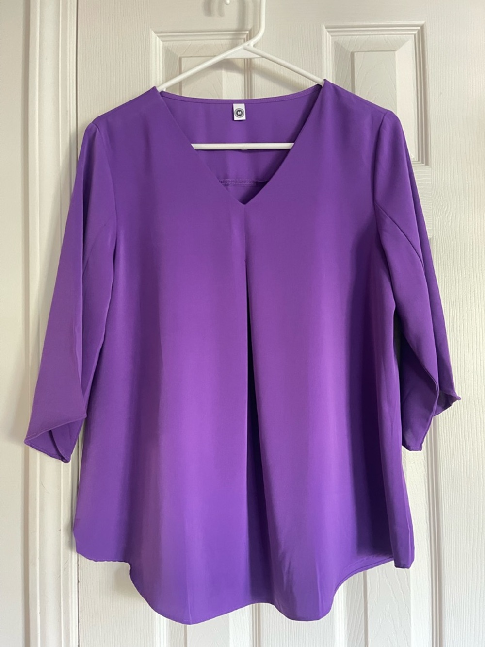 Women's V-Neck Purple Blouse